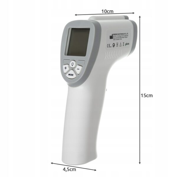 Infrardeči brezkontaktni termometer - 15x10x4,5 cm