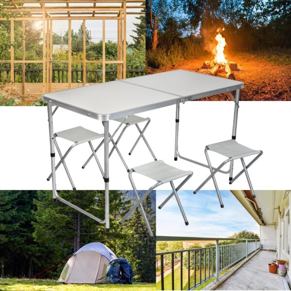 Zložljiv set za kampiranje | miza + 4 stoli