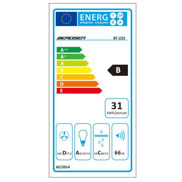 Kominska napa BT-223 INOX - 65 W | nerjaveče jeklo