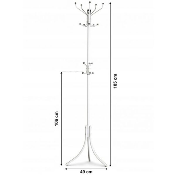 Kovinsko stojalo - belo | 185 cm