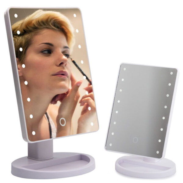 Kozmetično ogledalo z osvetlitvijo LED | bela