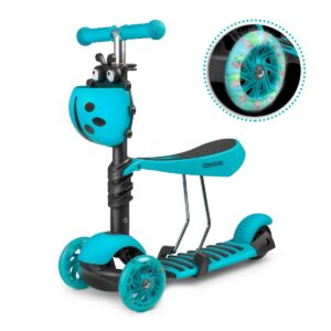 LED tricikel in skuter - 2 v 1, beruška | modra