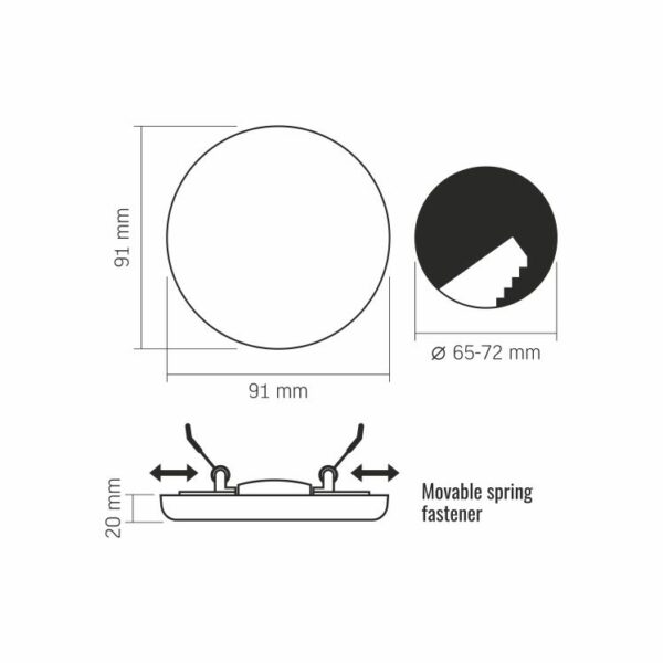 LED stropna svetilka 9W | 760lm 9cm