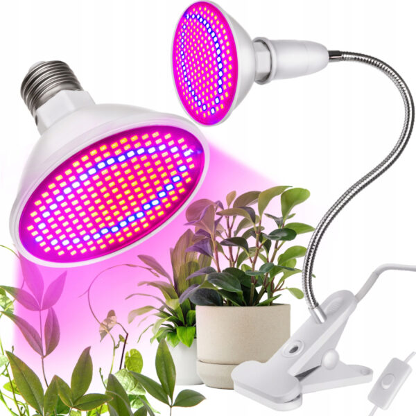 Svetilka LED za gojenje in rast rastlin 200 LED E27 | 9,5W