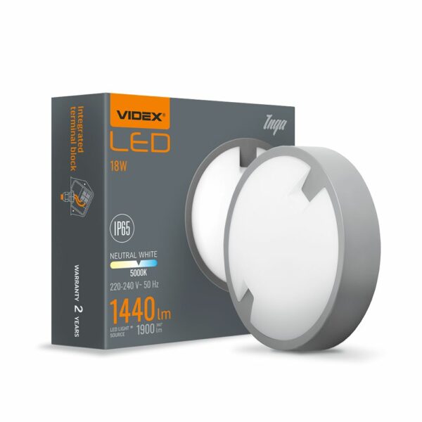 LED stenska/stropna okrogla svetilka | 1440lm 18W IP65
