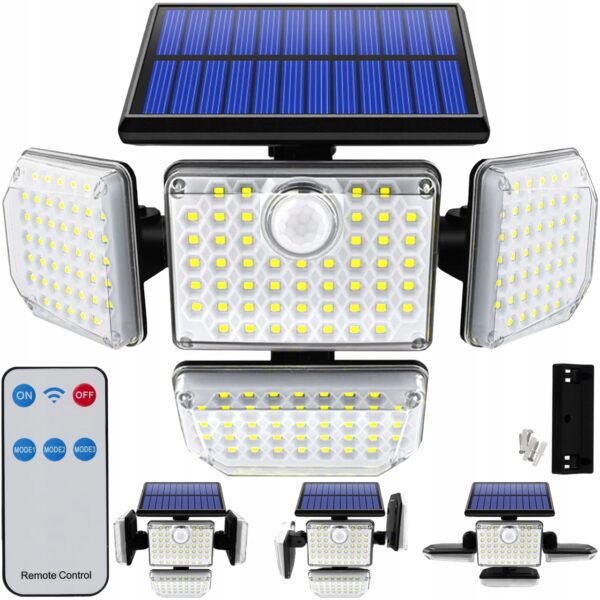 Sončna luč LED - 171 LED diod | 4 načini