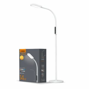 LED stojaca lampa – stmievateľná | TOKYO biela - vďaka skladacej konštrukcii je možné stojanovú lampu premeniť na stolovú lampu.