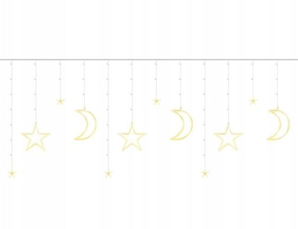 Božične lučke LED - zvezde / luna | toplo bela