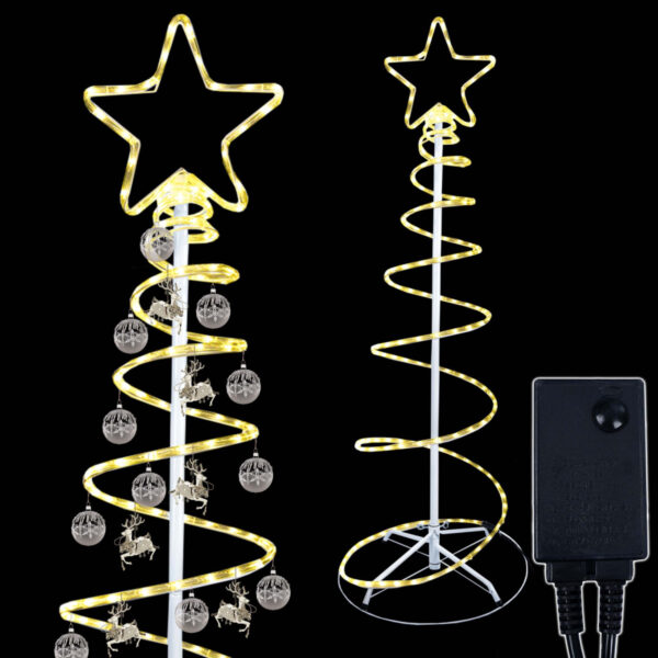 LED zunanje božične lučke - drevo | bela
