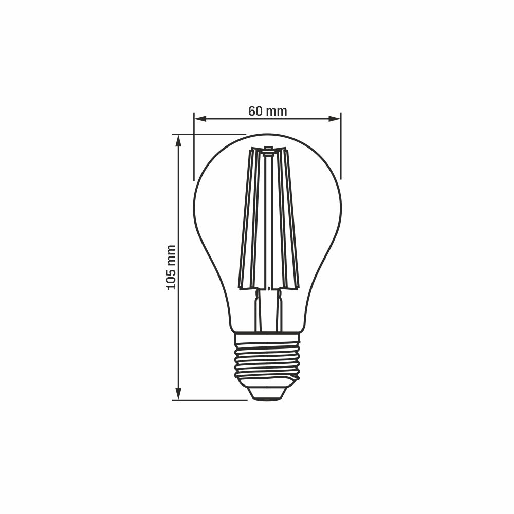 Žarnica LED za gojenje in pridelavo rastlin | 8W E27 A60
