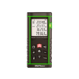 Laserski daljinomer - merilnik razdalje 80 m | KD10407 je opremljen tudi s funkcijo beleženja meritev in zvočnim alarmom.