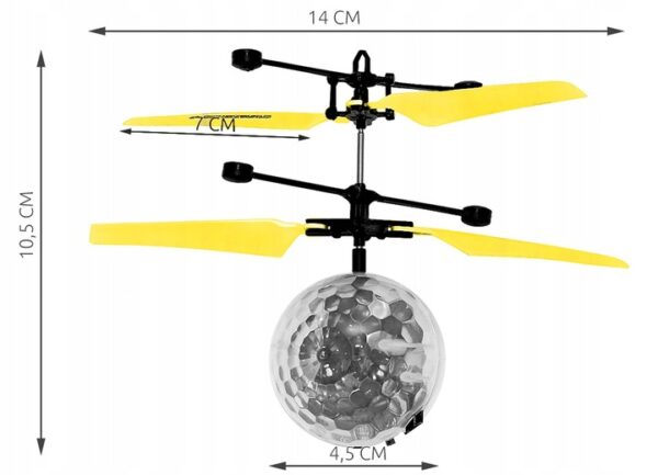 Leteči LED Discoglia | 14 x 10,5 cm