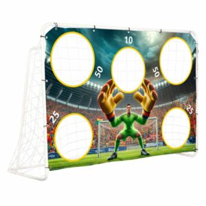 Nogometni gol s ponjavo in luknjami za trening | 180x122 cm