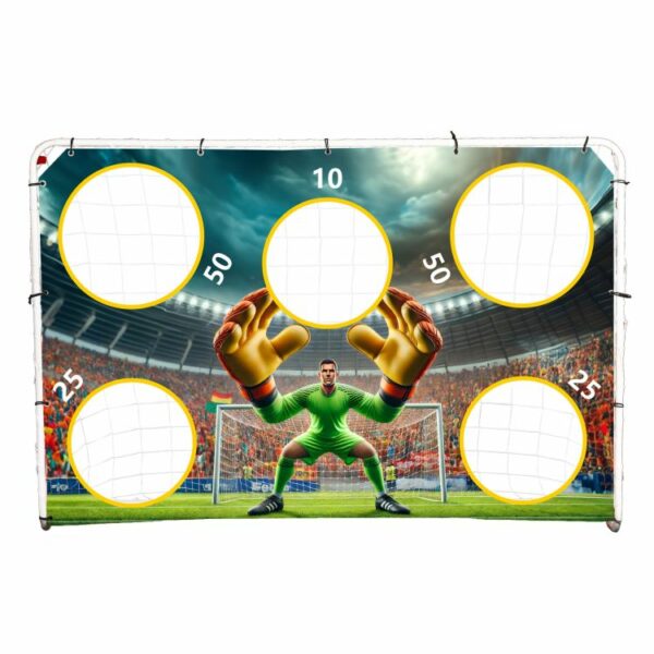 Nogometni gol s ponjavo in luknjami za trening | 180x122 cm