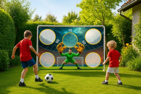 Nogometni gol s ponjavo in luknjami za trening | 180x122 cm