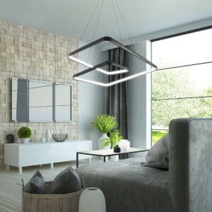 Sodobna dekorativna stropna svetilka | črna