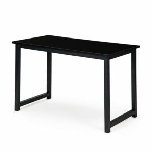 Moderna pisalna miza - črna | 120 x 60 cm - kombinacija črne lesene plošče s čvrstimi črnimi nogami se prilega vsaki vrsti notranjosti.