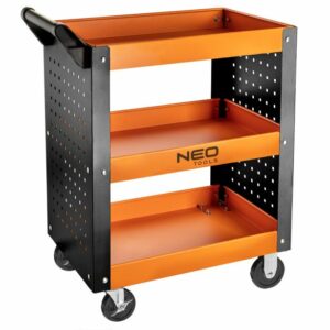3 policový dielenský vozík značky NEO s nosnosťou 120 kg. je ekonomická verzia skrine dopĺňajúca ponuku NEO.