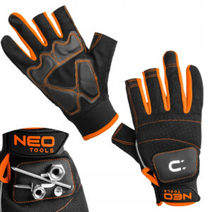 Velikost magnetnih delovnih rokavic brez prstov NEO. 10" | GD014 so namenjene za montažna dela, dela v avtomobilski industriji in mizarska dela.
