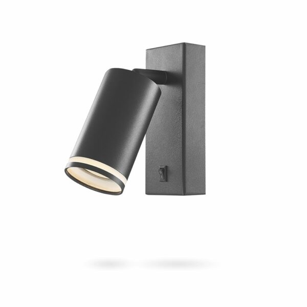 Stenska svetilka LED GU10-KENT - črna | VIDEX