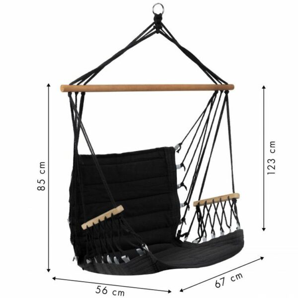 Udoben brazilski viseči stol | črna