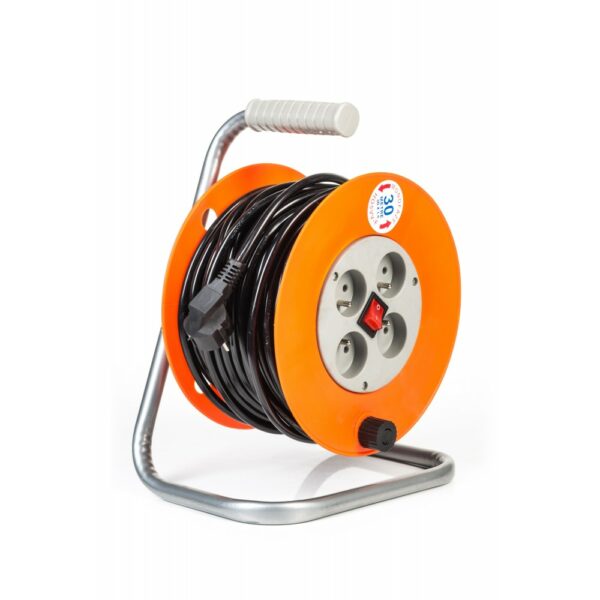 Podaljševalni kabel 30 m, boben 4 vtičnice | PM-PB-30-3-1.5