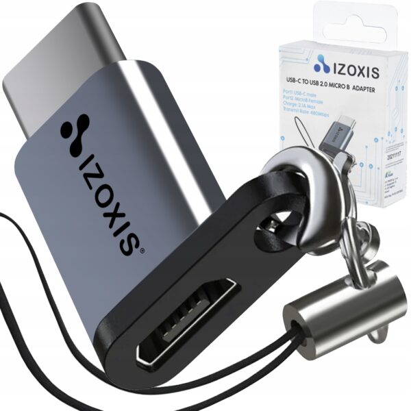 Adapter iz USB-C v micro USB-B 2.0 + povodec