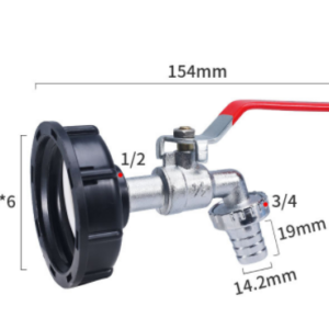 Redukcija - pipa / ventil za rezervoar IBC 60mm 3/4"