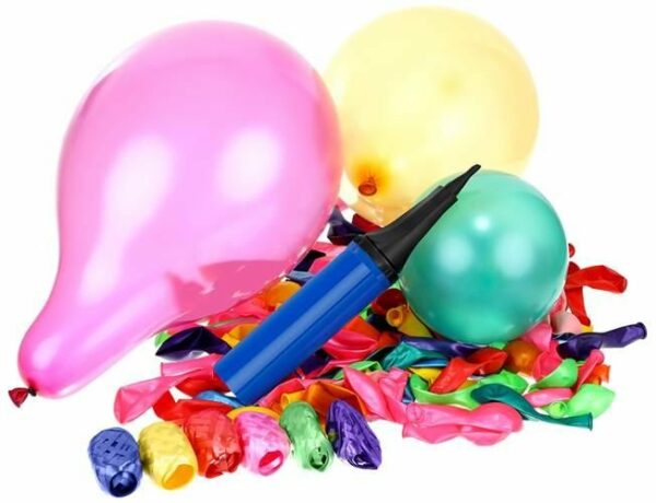 Komplet napihljivih balonov 120pcs + črpalka in trakovi