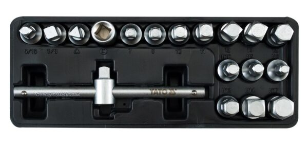 Komplet 18 ključev za vtiče v oljni posodi motorja | YT-0599