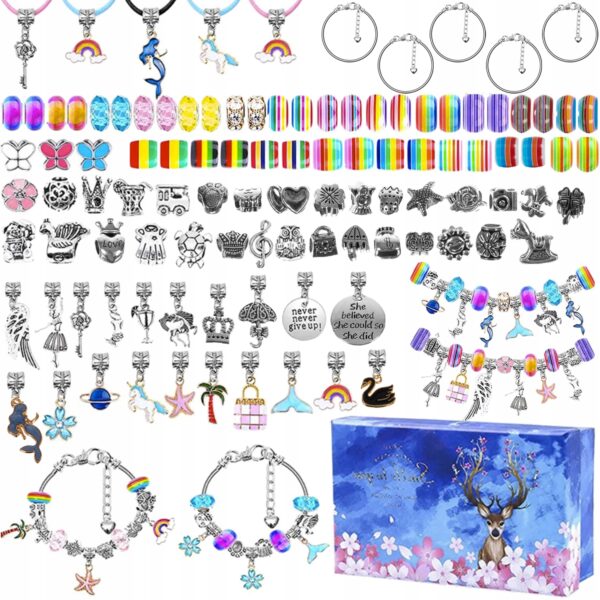 Komplet nakita za otroke - zapestnice + kroglice - 107 kosov