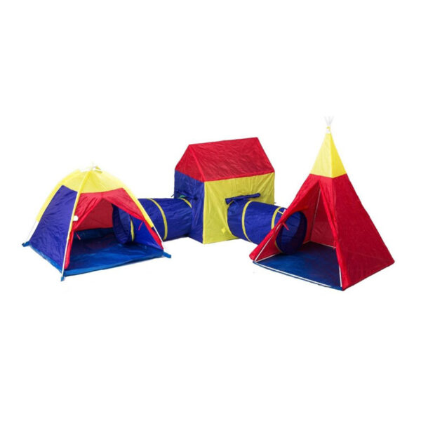 Komplet šotorov za otroke 5 v 1 | 2 predora