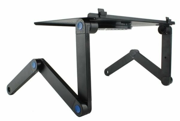 Zložljiva miza za prenosni računalnik s hlajenjem | črna