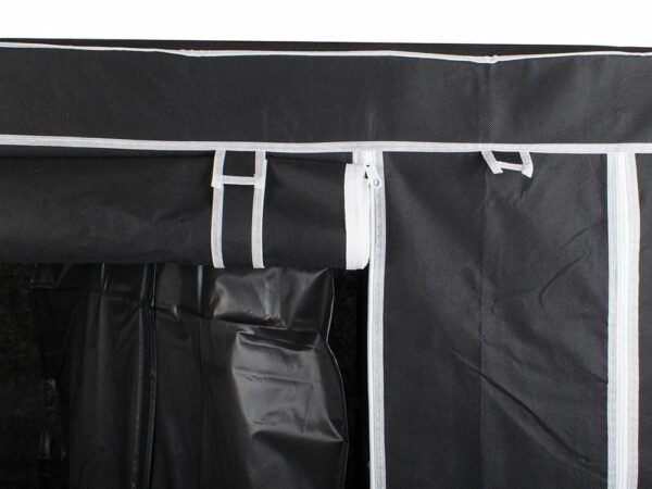 Zložljiva tekstilna omara - črna | 162x125x42cm