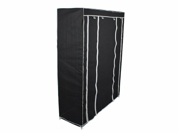 Zložljiva tekstilna omara - črna | 162x125x42cm