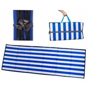 Zložljivo ležišče za plažo 190x70 cm | modro-bela