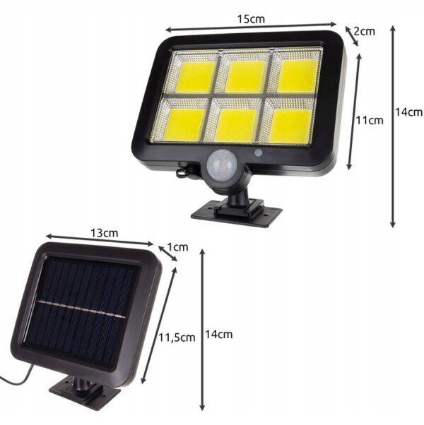 Solarna svetilka s senzorjem gibanja 120 LED COB