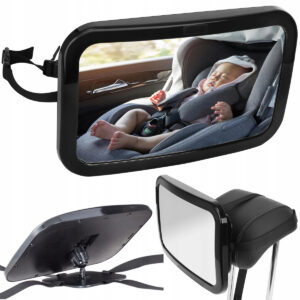 Vzvratno ogledalo za preverjanje otroka v avtomobilu - vozniku omogoča, da se med opazovanjem otroka osredotoči na vožnjo.