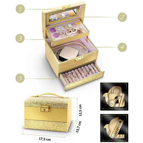 Škatlica za nakit Massido MS-705 | zlato