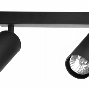 Stropna/stenska svetilka - črna | 2 x GU10 - lahko se uporablja kot stenska ali stropna svetilka. Izdelana iz aluminija.
