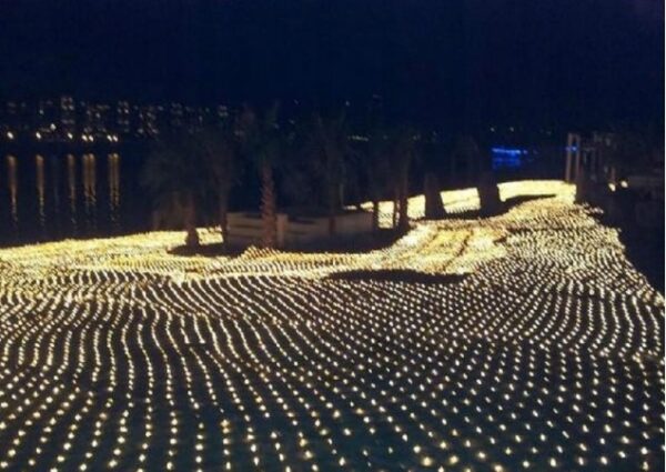Božična svetlobna mreža 200x260 cm 160 LED | topla bela
