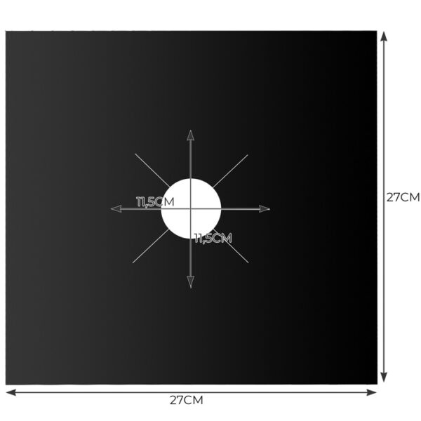 Teflonska kuhinjska podloga - 4 kosi | črna
