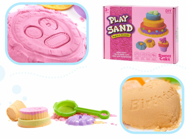 Tekoči kinetični pesek za otroške torte + dodatki | 750g