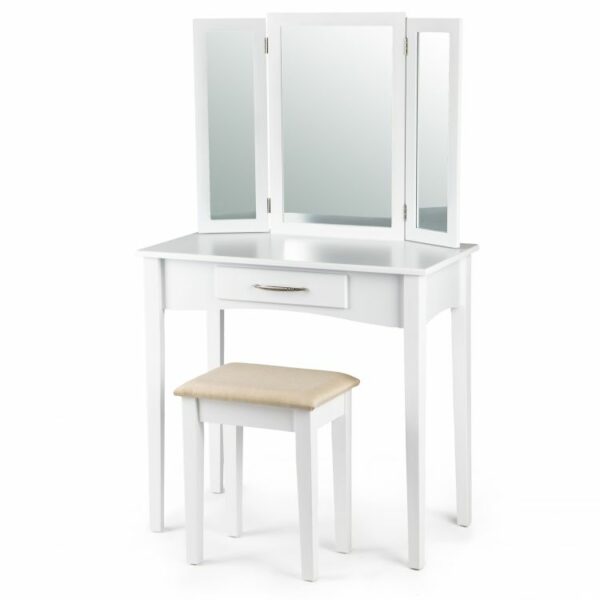 Garderobna mizica z velikim nastavljivim ogledalom | + stol