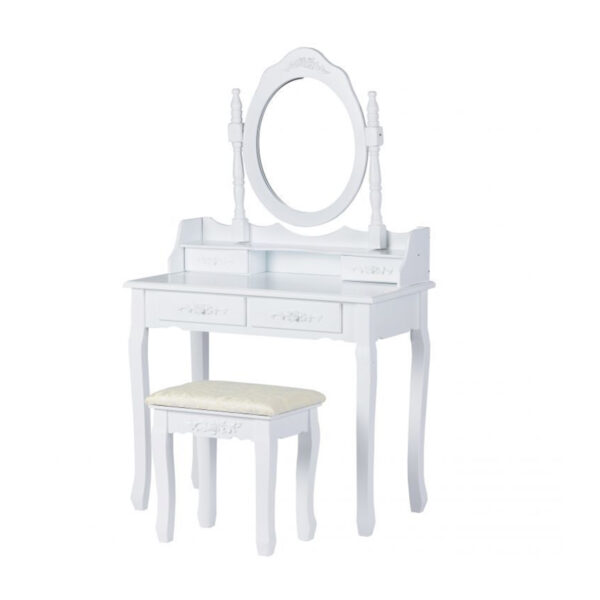 Toaletna mizica z ogledalom + stol | Grace