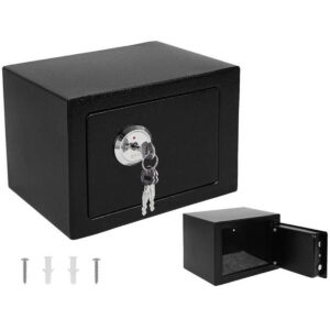Trezor na kľúč 17x23x17cm | čierny je dokonalým riešením na uloženie cenných predmetov doma, v kancelárii alebo na akomkoľvek inom mieste.