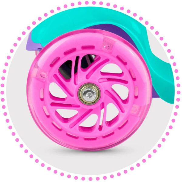 Trikolesni skuter, turkizna in roza barva, Ricokids | BCJ765104
