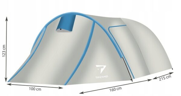Pohodniški / kamping šotor za 3 osebe s predprostorom