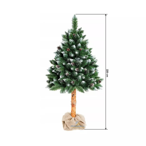 Umetno božično drevo srebrni bor in borovničev storž na borovem storžu ECONOMIC | 220 cm
