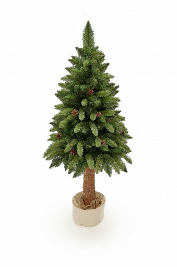 Umetno božično drevo z borovimi storži PREMIUM | 1,65 m
